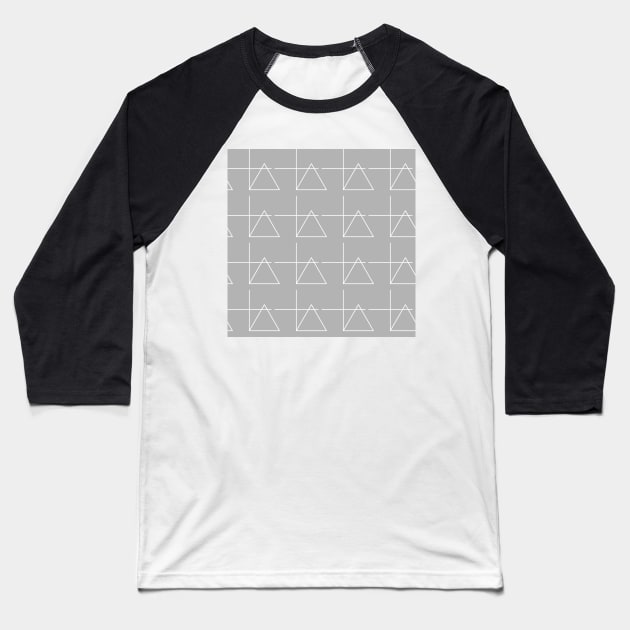 Background illustration gray, geometric, mathematics, triangle, decorative design pattern Baseball T-Shirt by grafinya